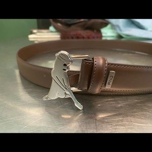 Ping Authentic Golf Belt Brown Leather sz42